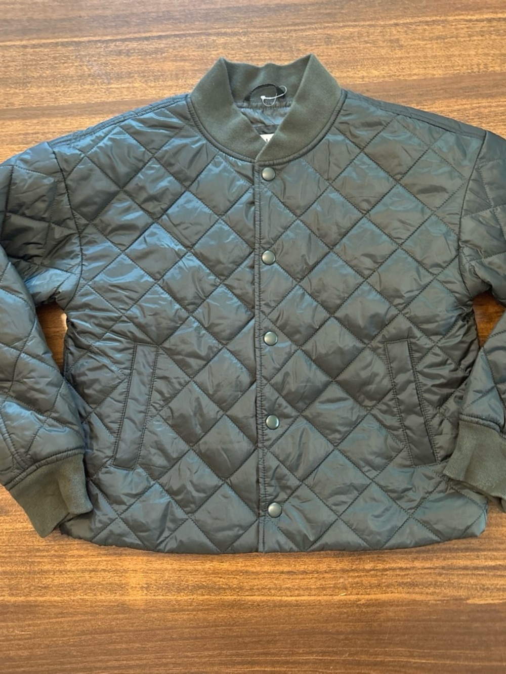 GAP kids largeunisex Quilted Bomber Jacket in Olive